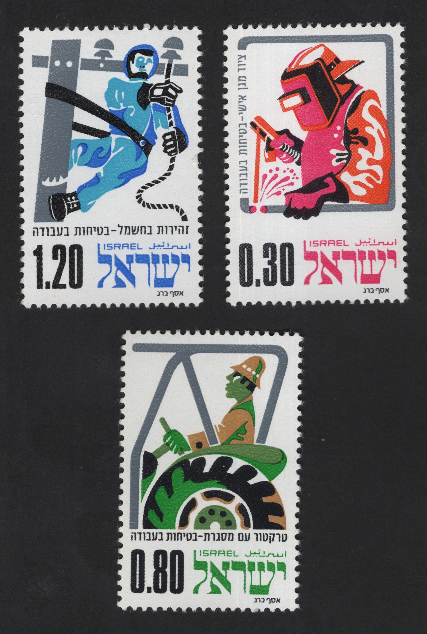 SCG12244 - Israel Industrial Safety Workers Set (Electrician, Welder, Tractor Operator)