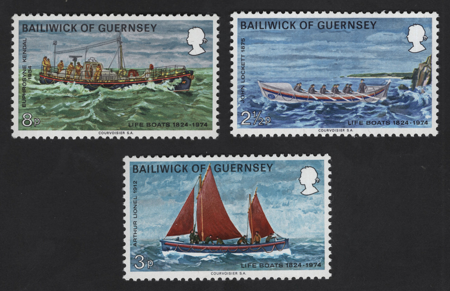 SCG12250 - Bailiwick of Guernsey 1974 Lifeboats Centenary Commemorative Set