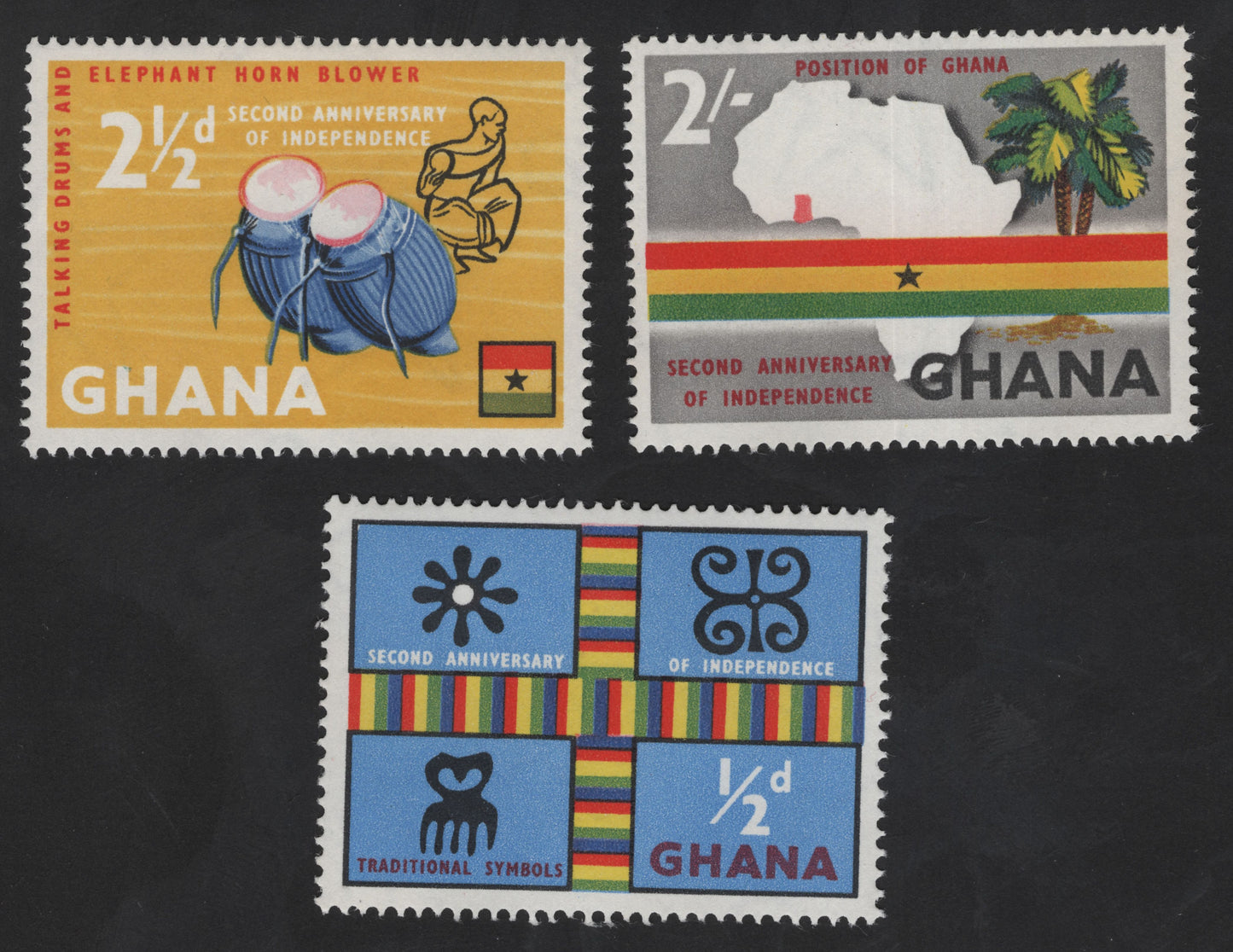 SCG12251 - Ghana 1959 Second Anniversary of Independence Commemorative Set