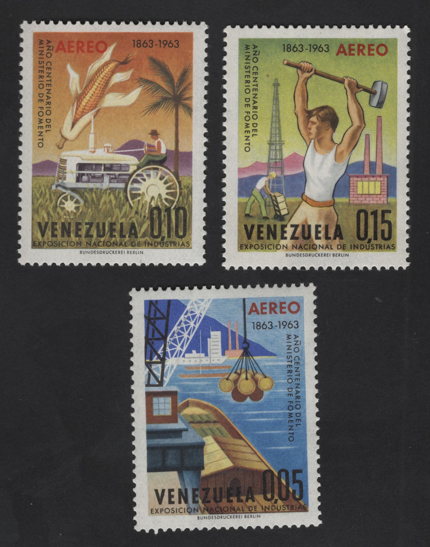 SCG12256 - Venezuela 1963 Airmail – National Industrial Exhibition Development Set