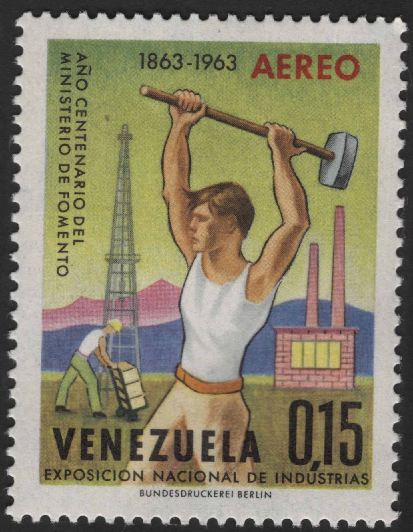 SCG12256 - Venezuela 1963 Airmail – National Industrial Exhibition Development Set