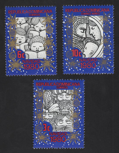 SCG12254 - Dominican Republic 1980 Christmas (Navidad) Decorative Art Stamp Set