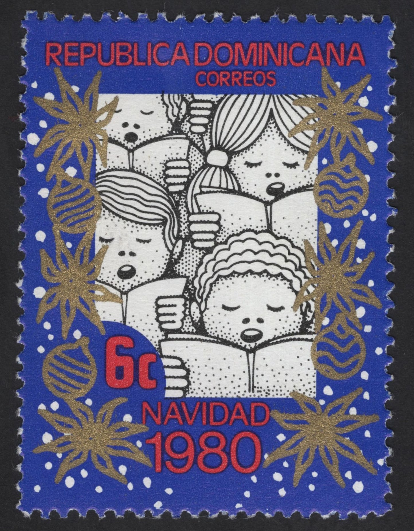 SCG12254 - Dominican Republic 1980 Christmas (Navidad) Decorative Art Stamp Set