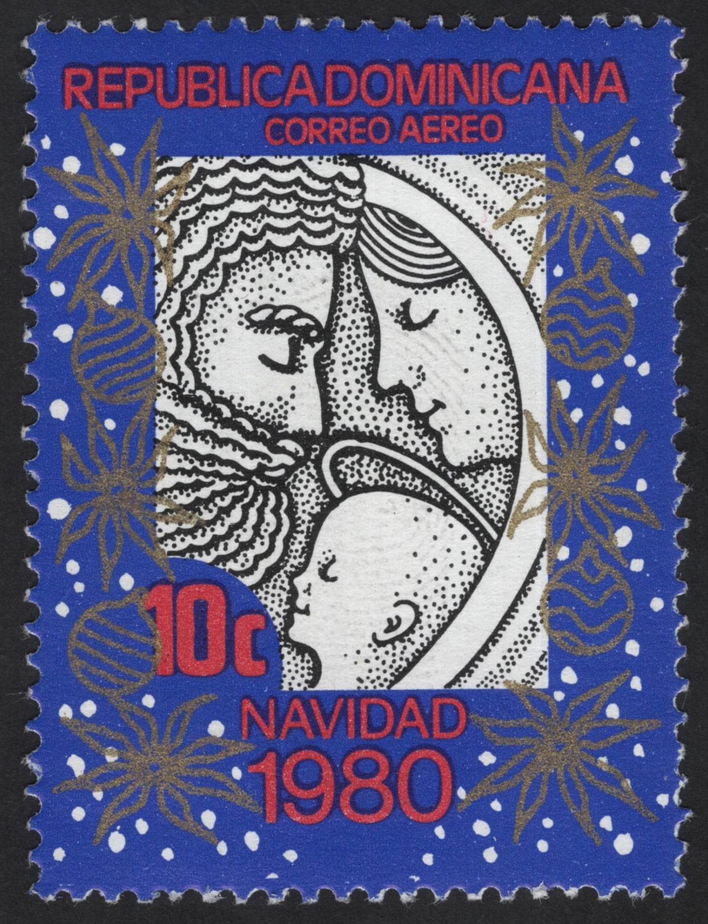 SCG12254 - Dominican Republic 1980 Christmas (Navidad) Decorative Art Stamp Set