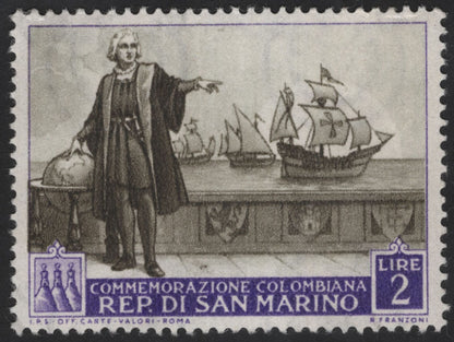 SCG12261 - San Marino 1952 Columbian Commemoration & Trieste Fair Overprint Set