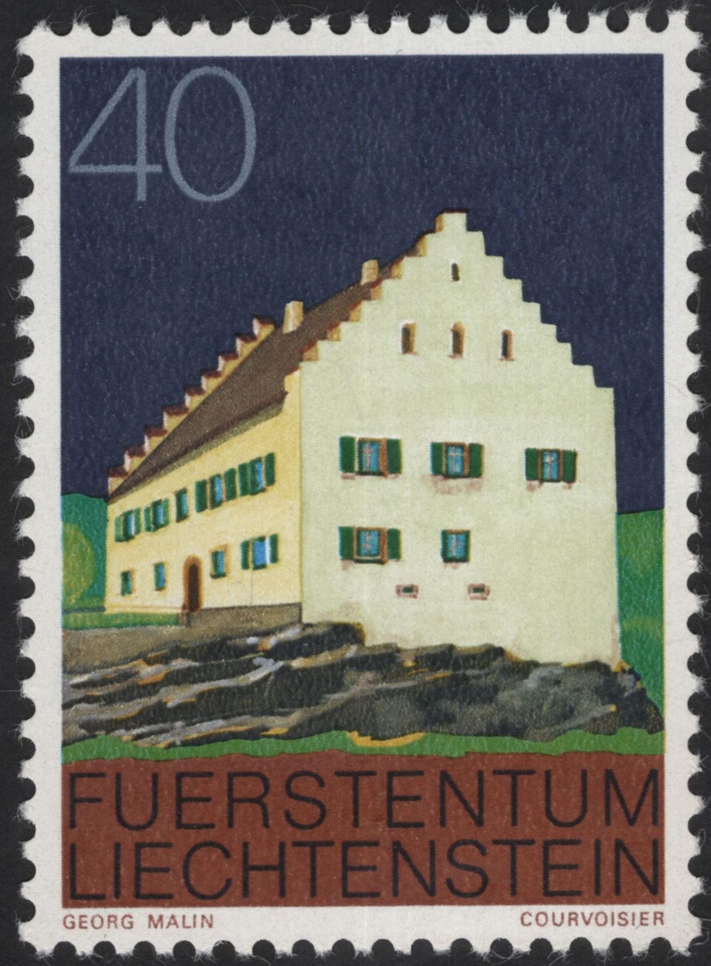SCG12257 - Liechtenstein Traditional Architecture Definitive Stamps