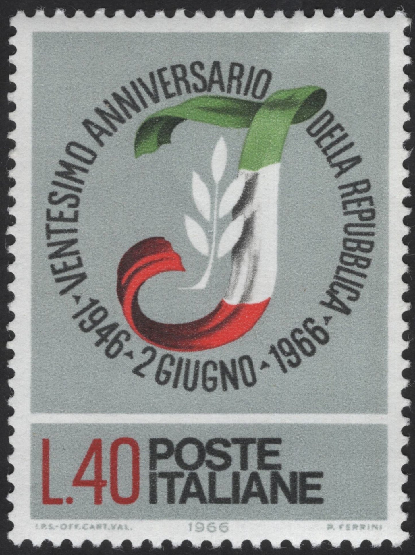 SCG12260 - Italy 1966 Republic Anniversary & Tourism Promotion Stamp Set