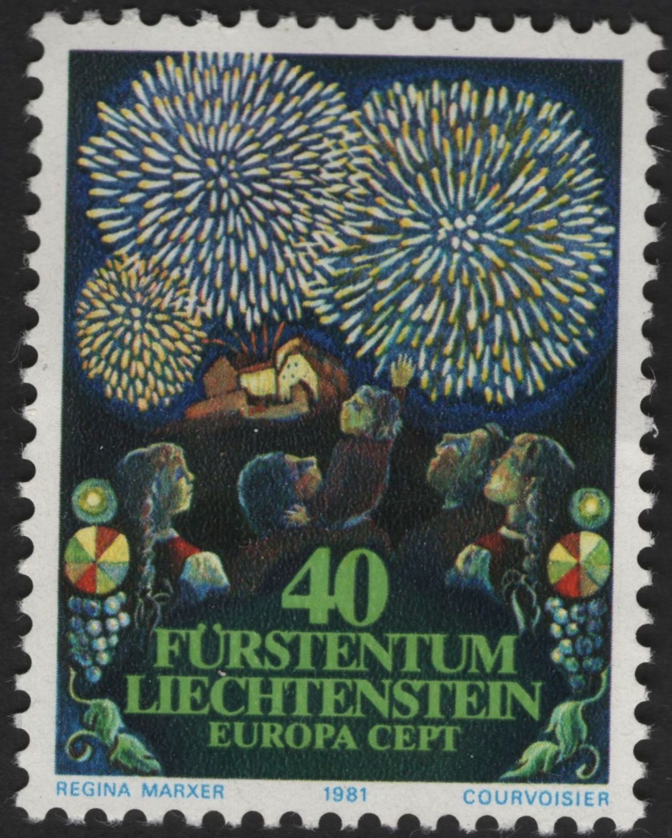 SCG12111 - Liechtenstein 1981 Europa CEPT – Festival Celebrations (Fireworks & Harvest)