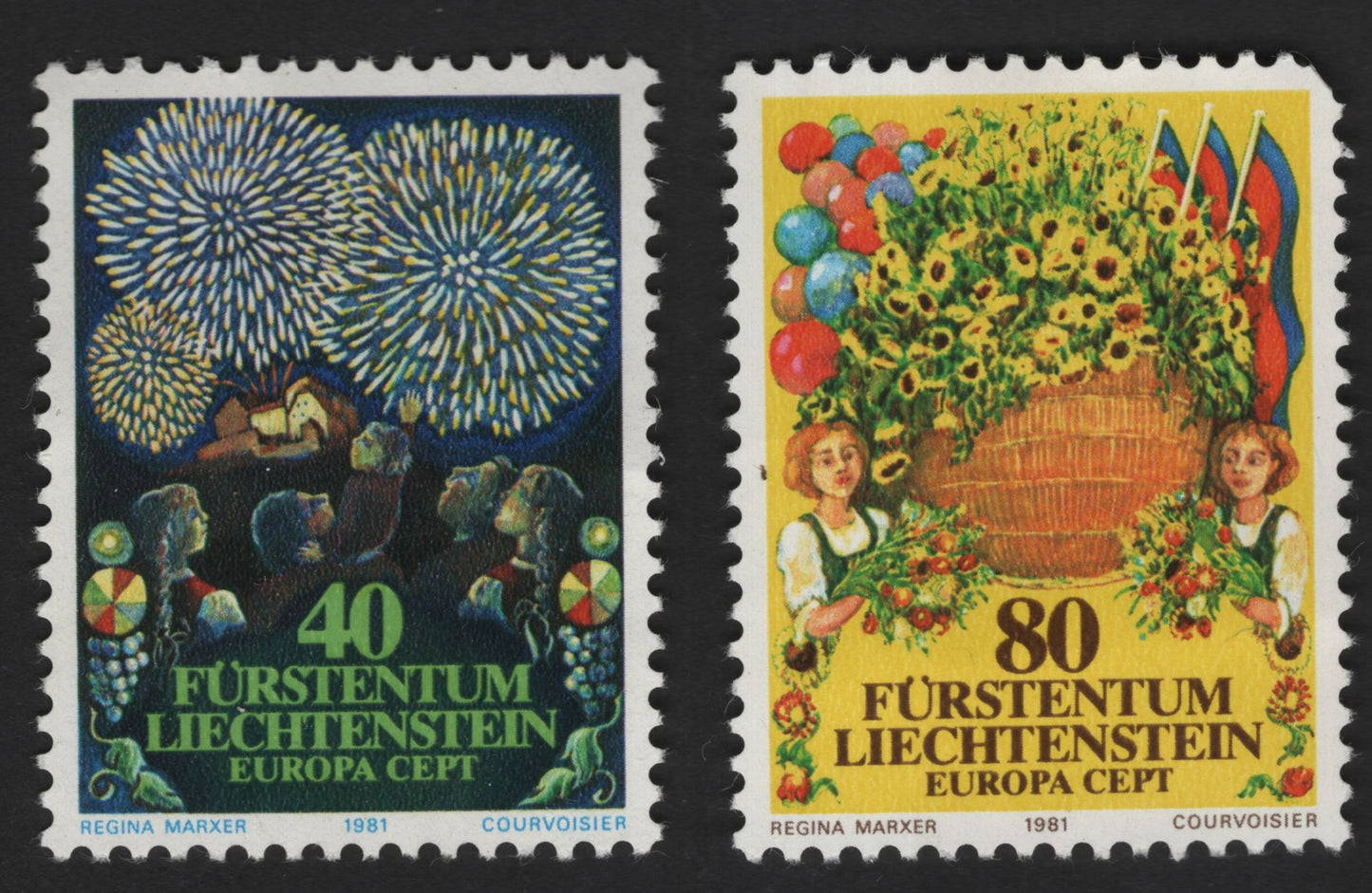 SCG12111 - Liechtenstein 1981 Europa CEPT – Festival Celebrations (Fireworks & Harvest)