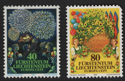 SCG12111 - Liechtenstein 1981 Europa CEPT – Festival Celebrations (Fireworks & Harvest)