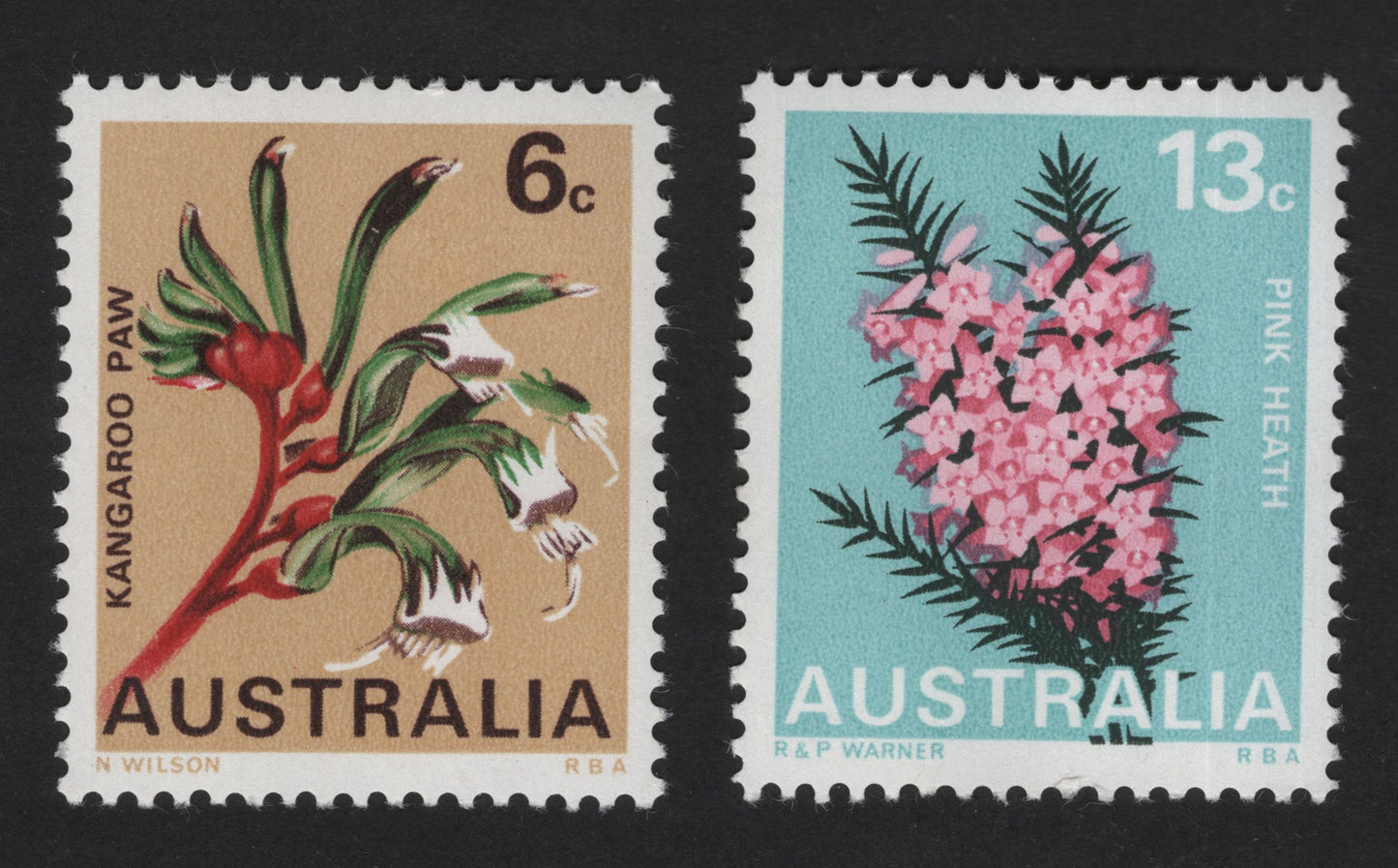 SCG12113 - Australia Native Flora Definitives – Kangaroo Paw & Pink Heath