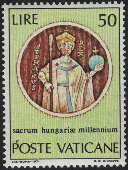 SCG10331 - Vatican City 1971 – Millennium of Hungary Set (50L & 180L)