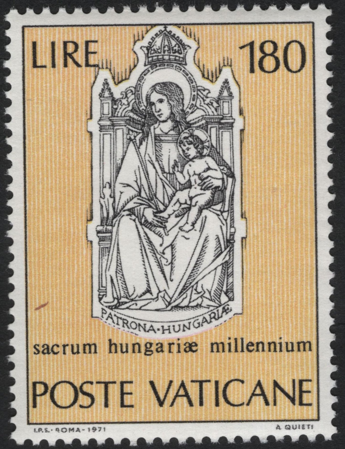 SCG10331 - Vatican City 1971 – Millennium of Hungary Set (50L & 180L)