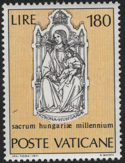 SCG10331 - Vatican City 1971 – Millennium of Hungary Set (50L & 180L)
