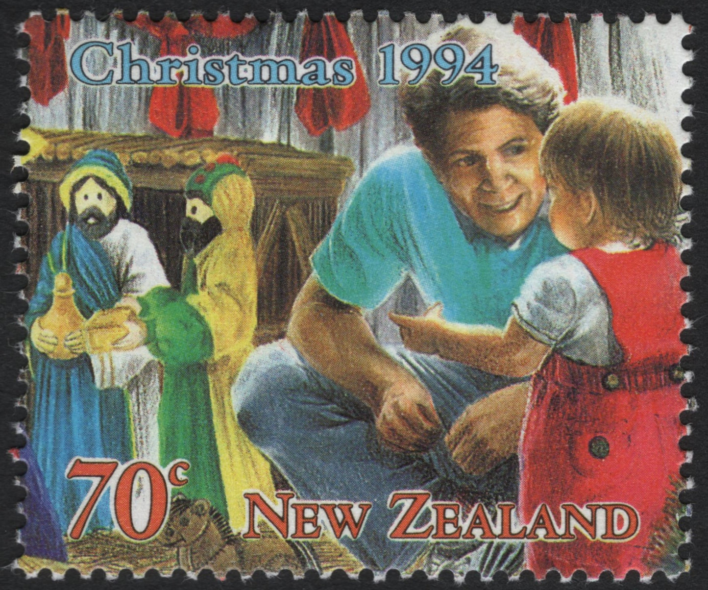 SCG8326 - New Zealand 1994 Christmas Stamp – Family Nativity Scene