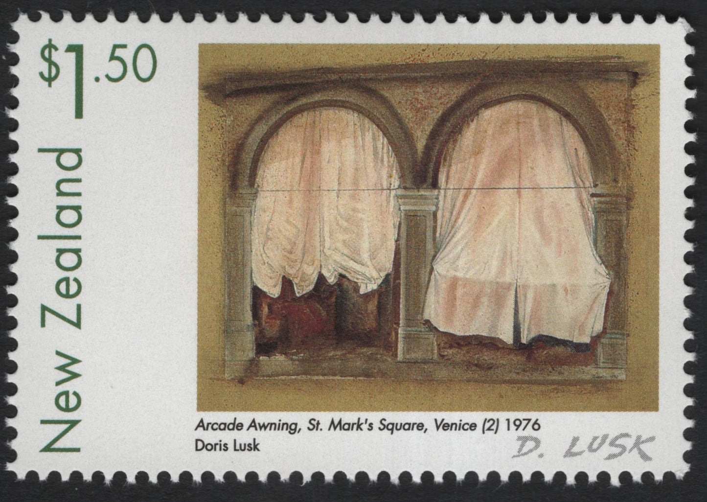 SCG8344 - New Zealand 1976 – “Arcade Awning, St. Mark’s Square, Venice (2)” by Doris Lusk