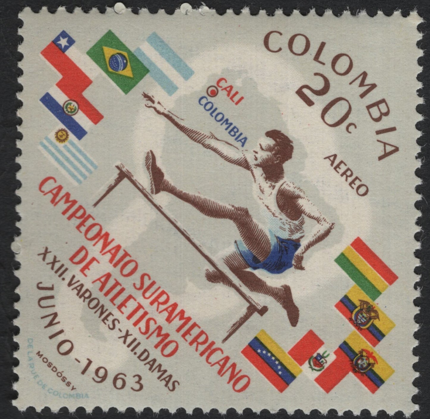 SCG10828 - Colombia 1963 Airmail – South American Athletics Championship