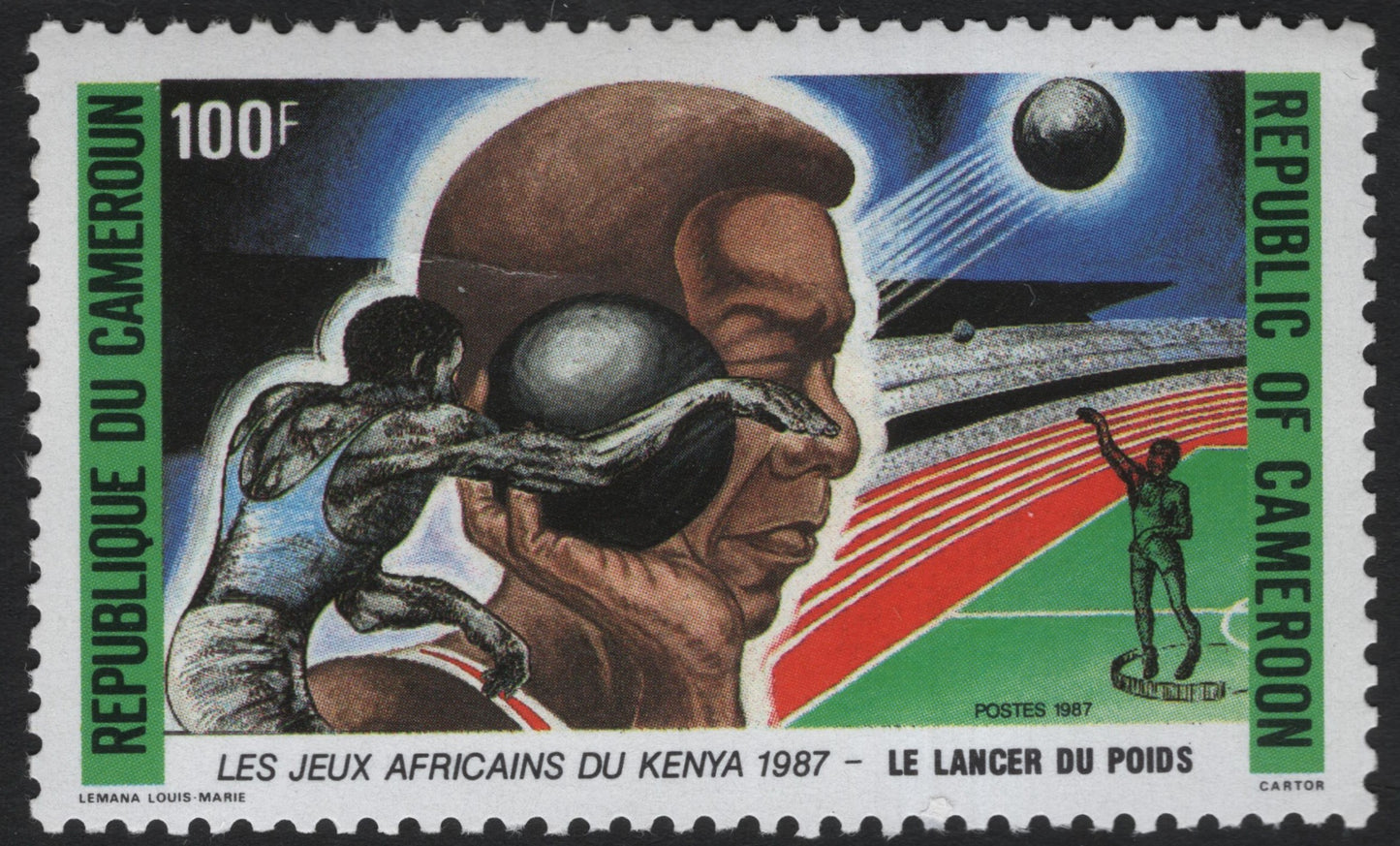 SCG8329 - Cameroon 1987 African Games – Shot Put Event