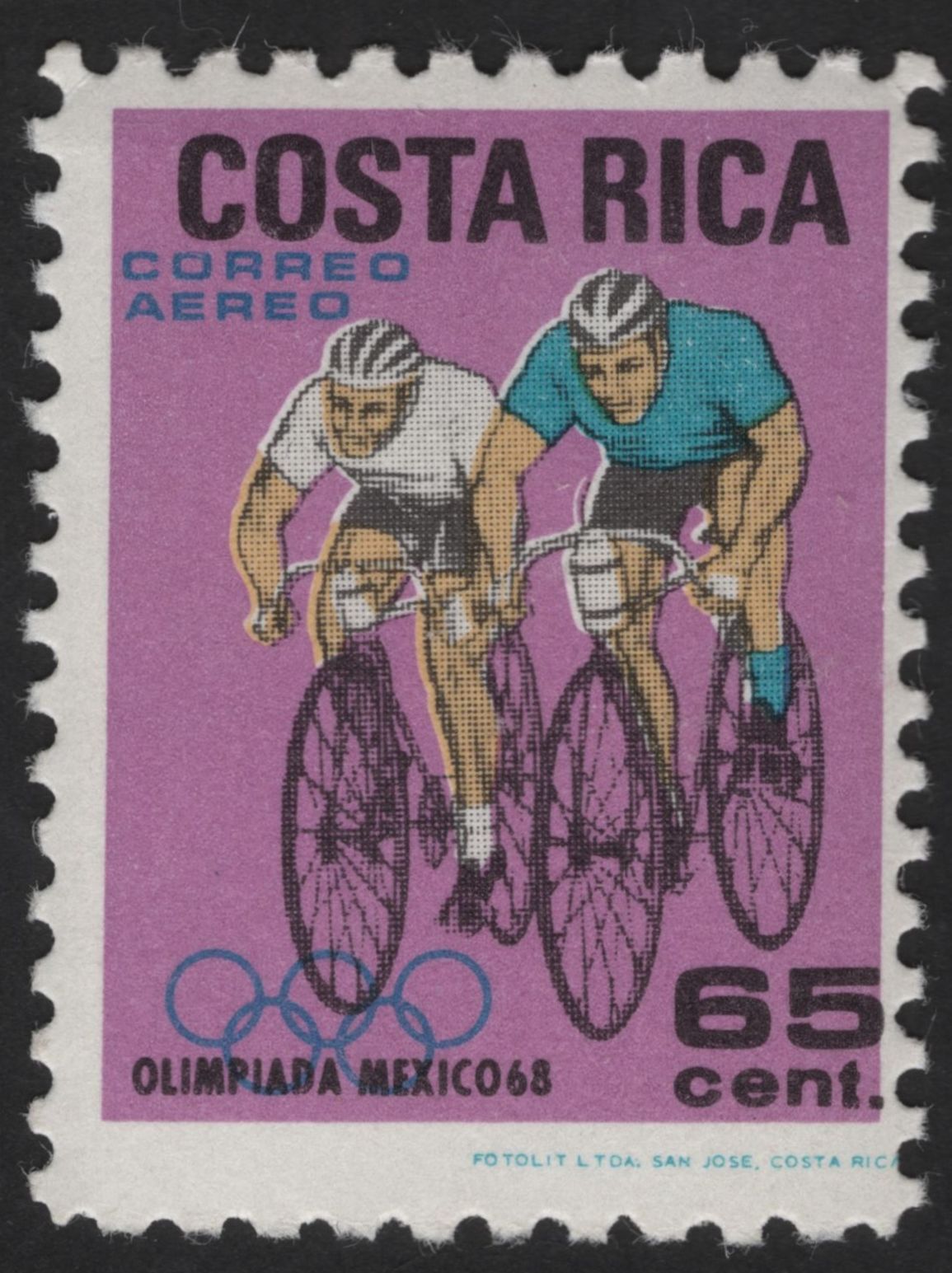 SCG12266 - Costa Rica 1968 Mexico Olympics Airmail Sports Stamp Set