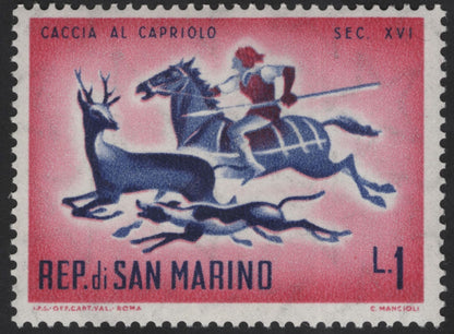 SCG12262 - San Marino Hunting Traditions – Hunter and Roe Deer Hunt Set
