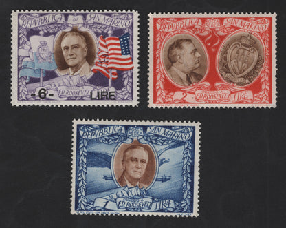 SCG12263 - San Marino Tribute to Franklin D. Roosevelt – Commemorative & Airmail Set