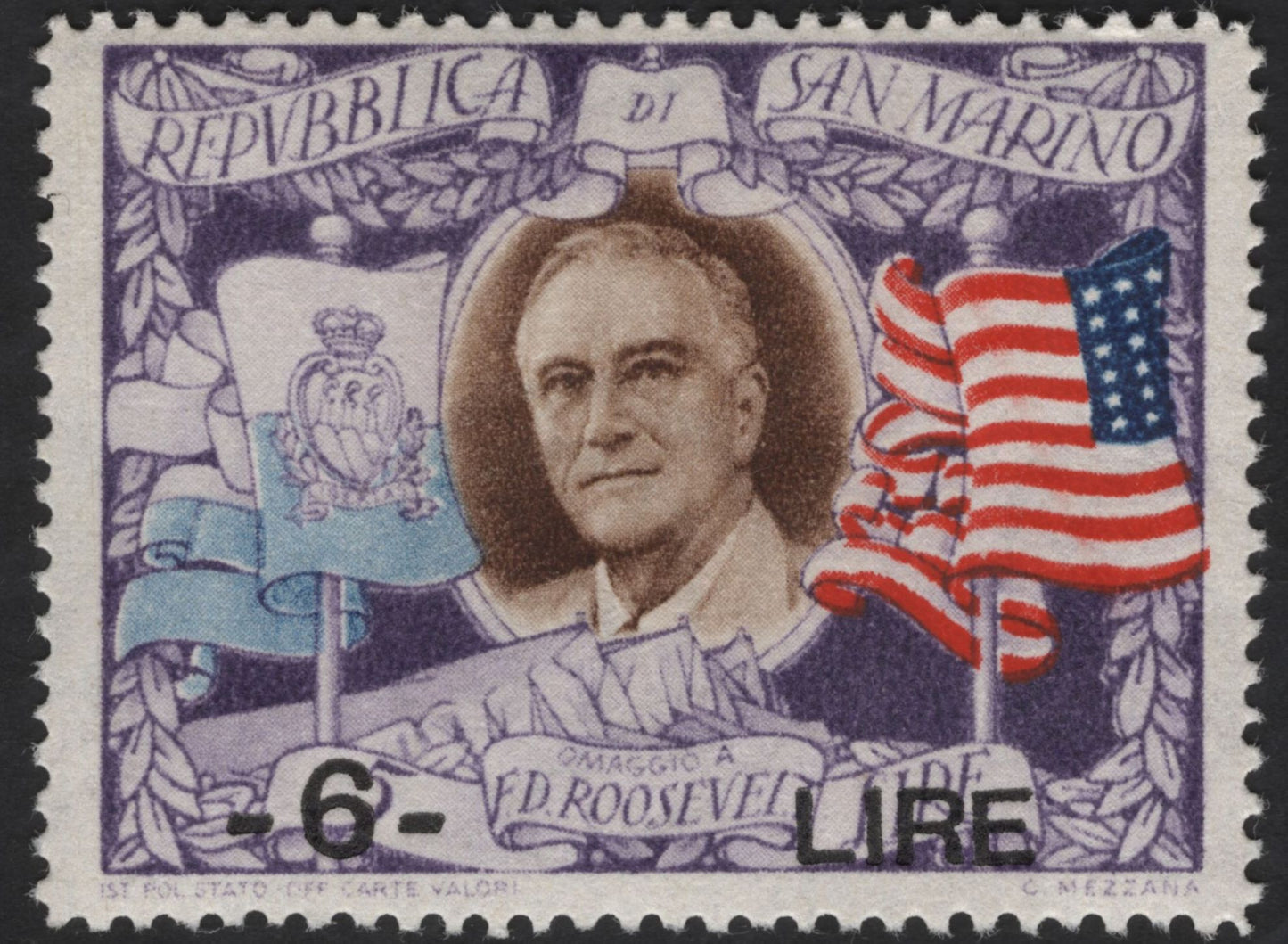 SCG12263 - San Marino Tribute to Franklin D. Roosevelt – Commemorative & Airmail Set