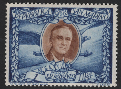 SCG12263 - San Marino Tribute to Franklin D. Roosevelt – Commemorative & Airmail Set