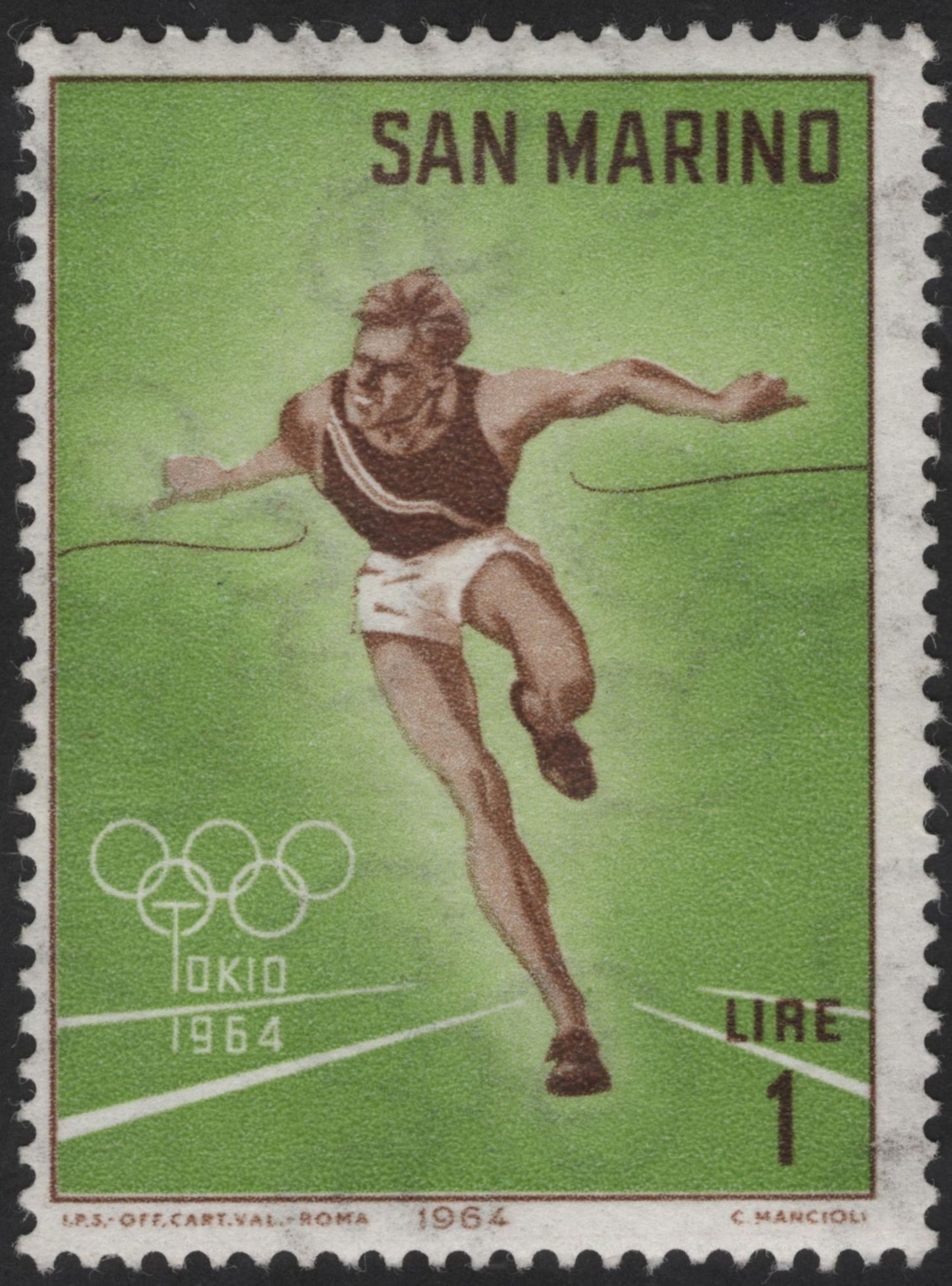 SCG12264 - San Marino 1964 Tokyo Olympic Games Sports Set (Running, Gymnastics, Basketball)