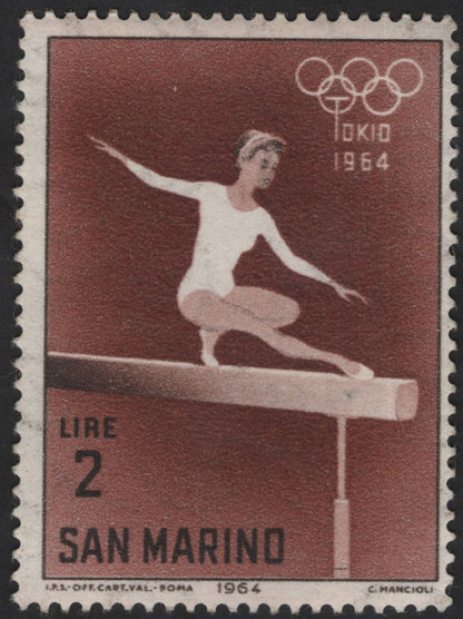 SCG12264 - San Marino 1964 Tokyo Olympic Games Sports Set (Running, Gymnastics, Basketball)