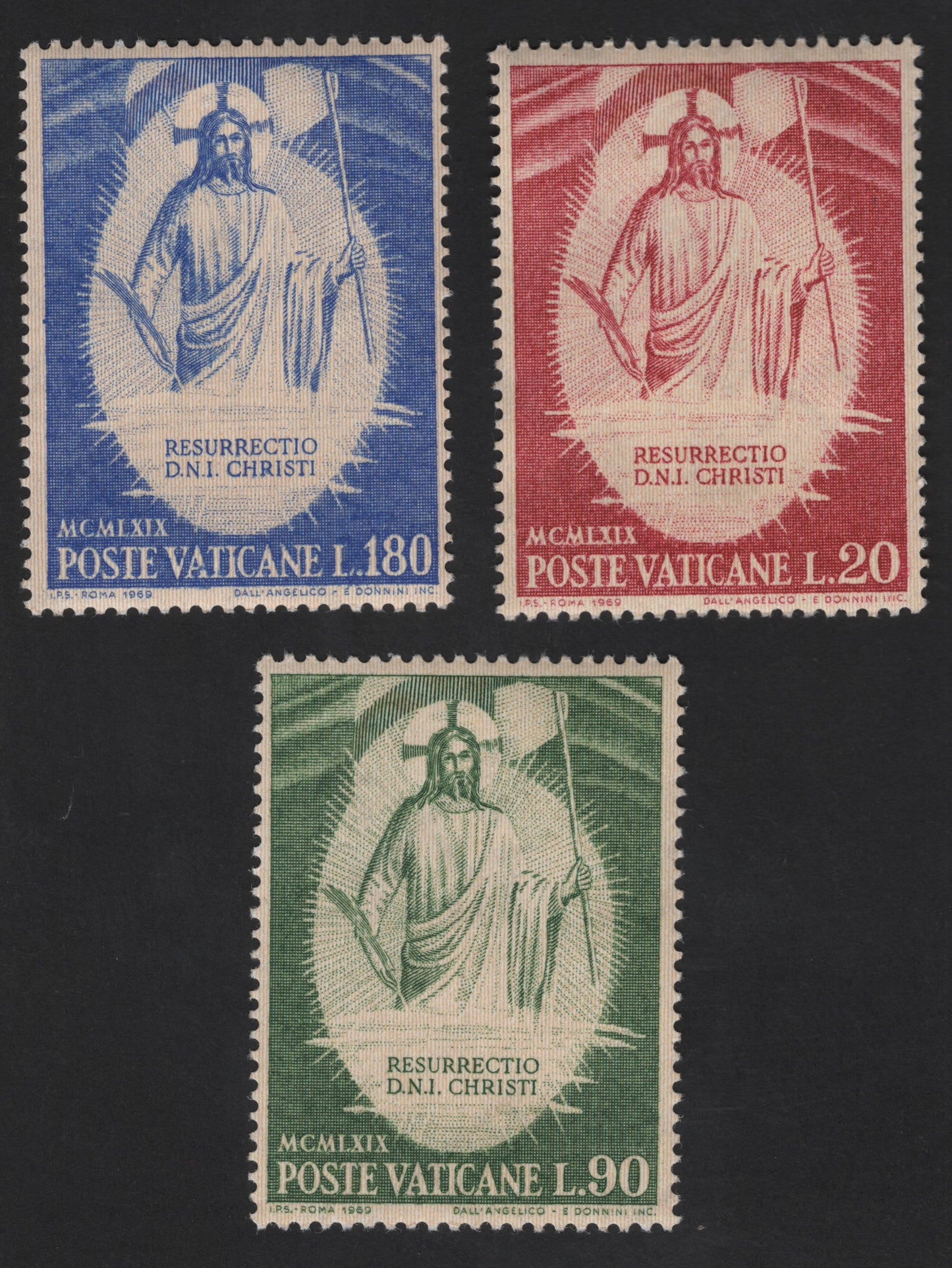 SCG12275 - Vatican City 1969 – “Resurrectio D.N.I. Christi” (Resurrection of Our Lord Jesus Christ) Definitive Issue
