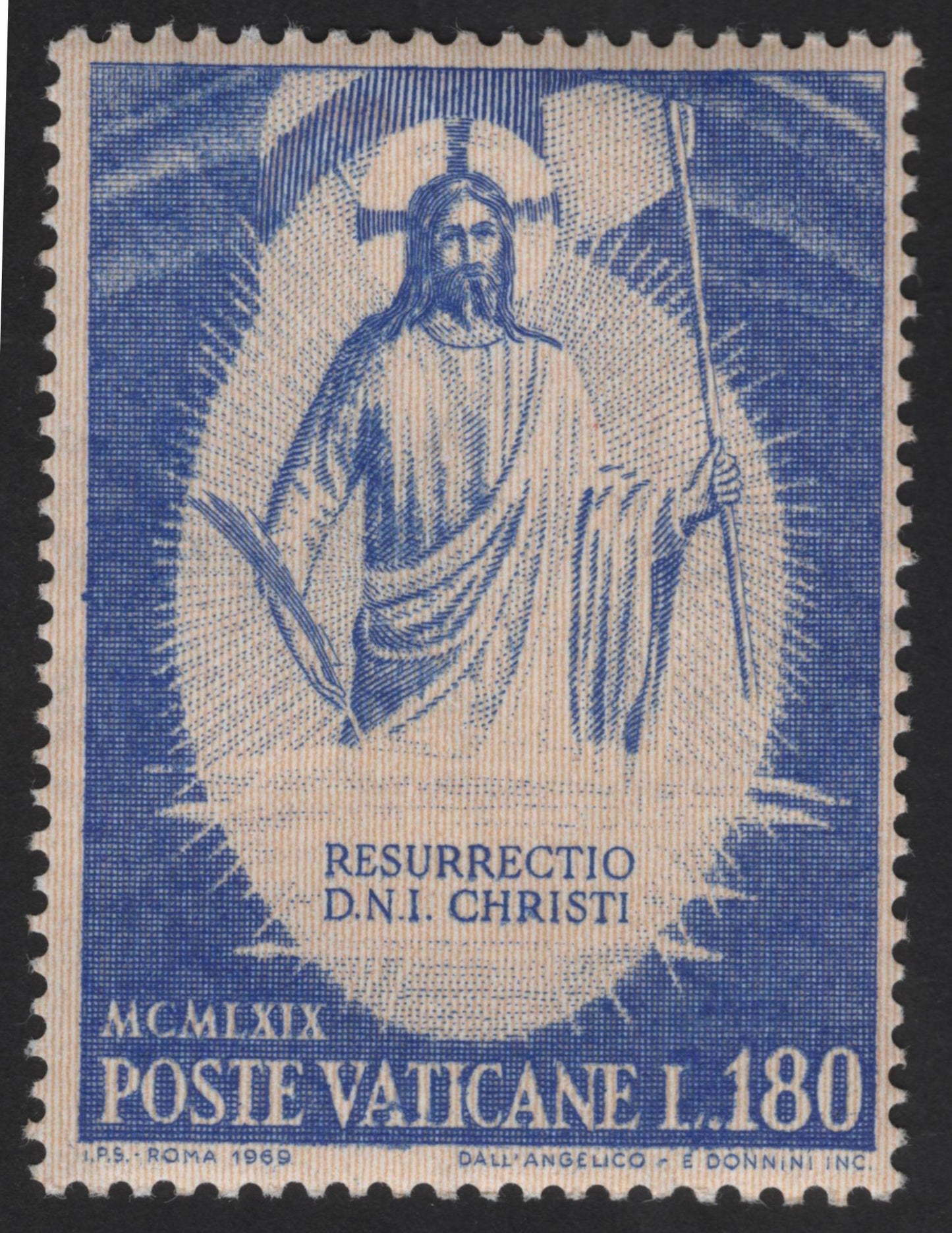 SCG12275 - Vatican City 1969 – “Resurrectio D.N.I. Christi” (Resurrection of Our Lord Jesus Christ) Definitive Issue
