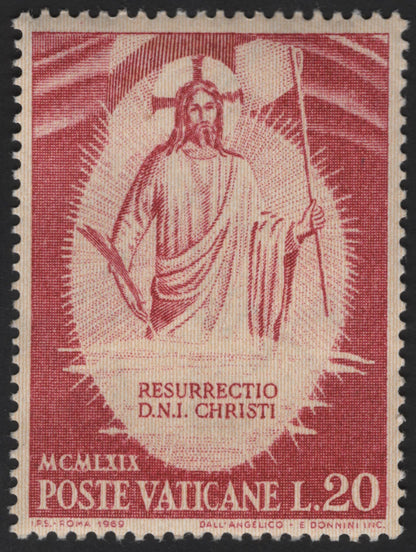 SCG12275 - Vatican City 1969 – “Resurrectio D.N.I. Christi” (Resurrection of Our Lord Jesus Christ) Definitive Issue
