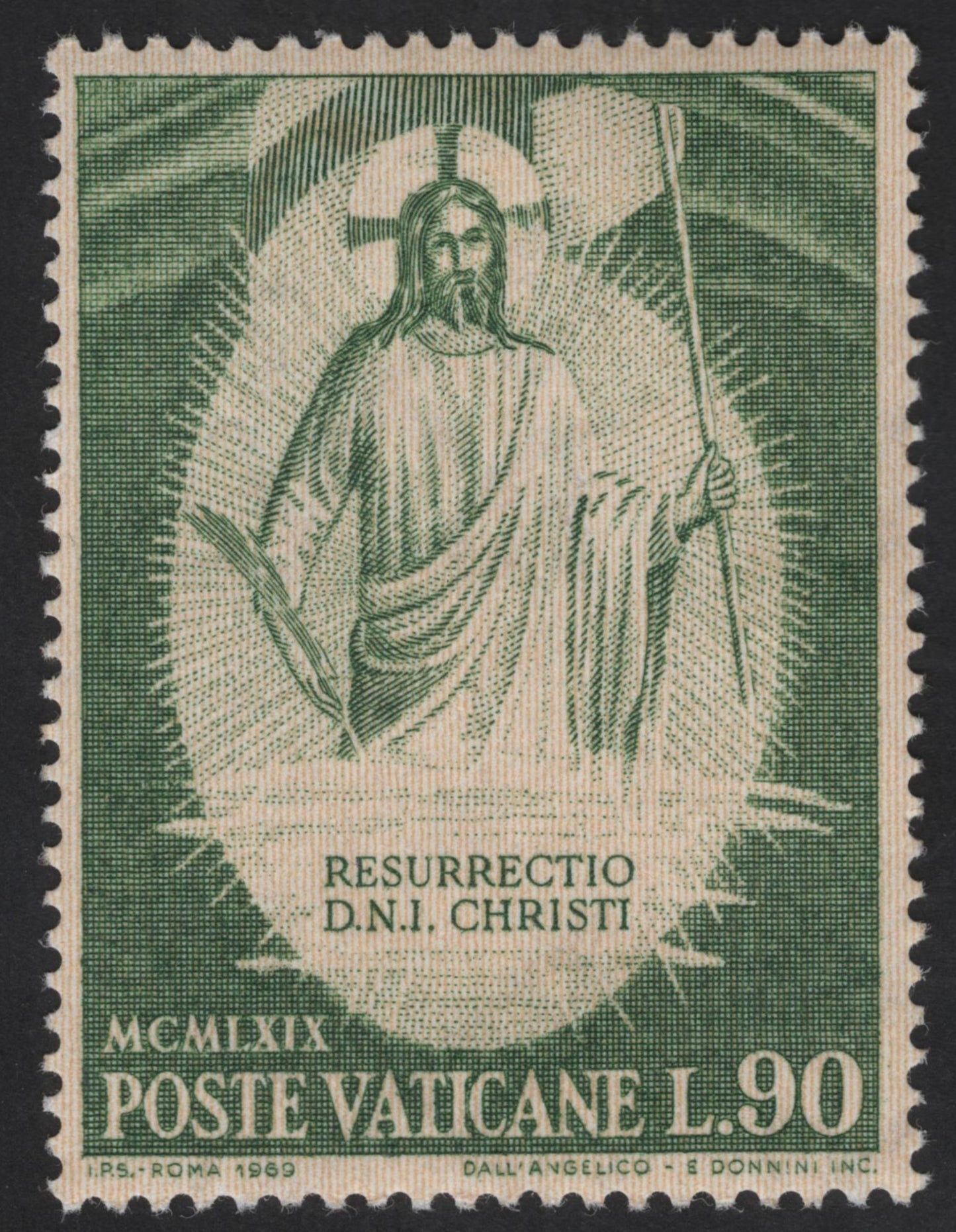 SCG12275 - Vatican City 1969 – “Resurrectio D.N.I. Christi” (Resurrection of Our Lord Jesus Christ) Definitive Issue