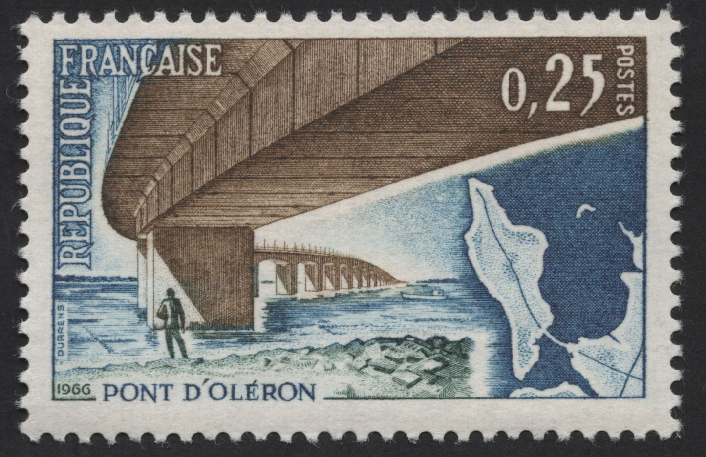 SCG12271 - France 1966 Pont d’Oléron Bridge Stamp
