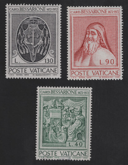 SCG12272 - Vatican City 1972 – Cardinal Bessarion (1472–1972) Commemorative Set