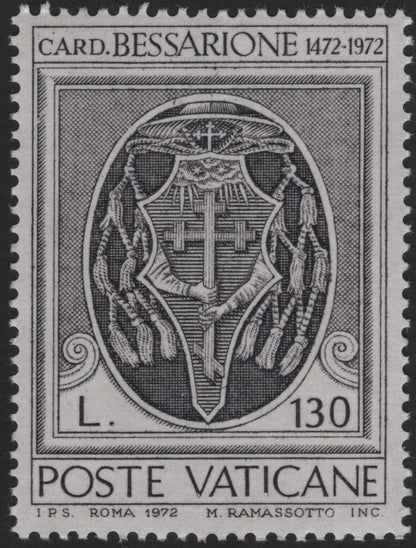 SCG12272 - Vatican City 1972 – Cardinal Bessarion (1472–1972) Commemorative Set