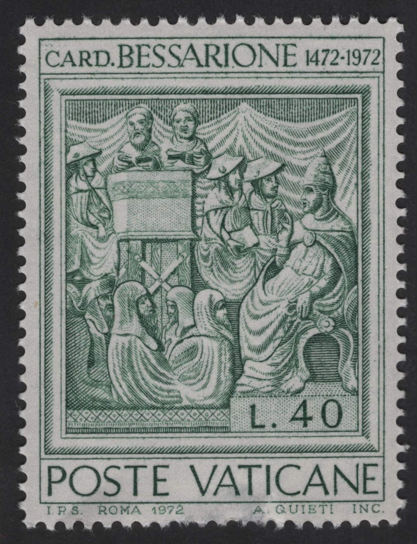 SCG12272 - Vatican City 1972 – Cardinal Bessarion (1472–1972) Commemorative Set