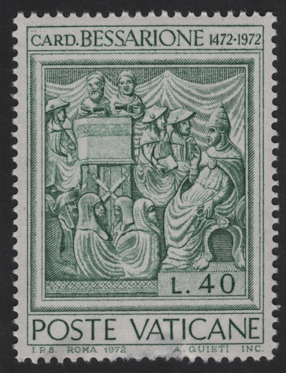 SCG12272 - Vatican City 1972 – Cardinal Bessarion (1472–1972) Commemorative Set