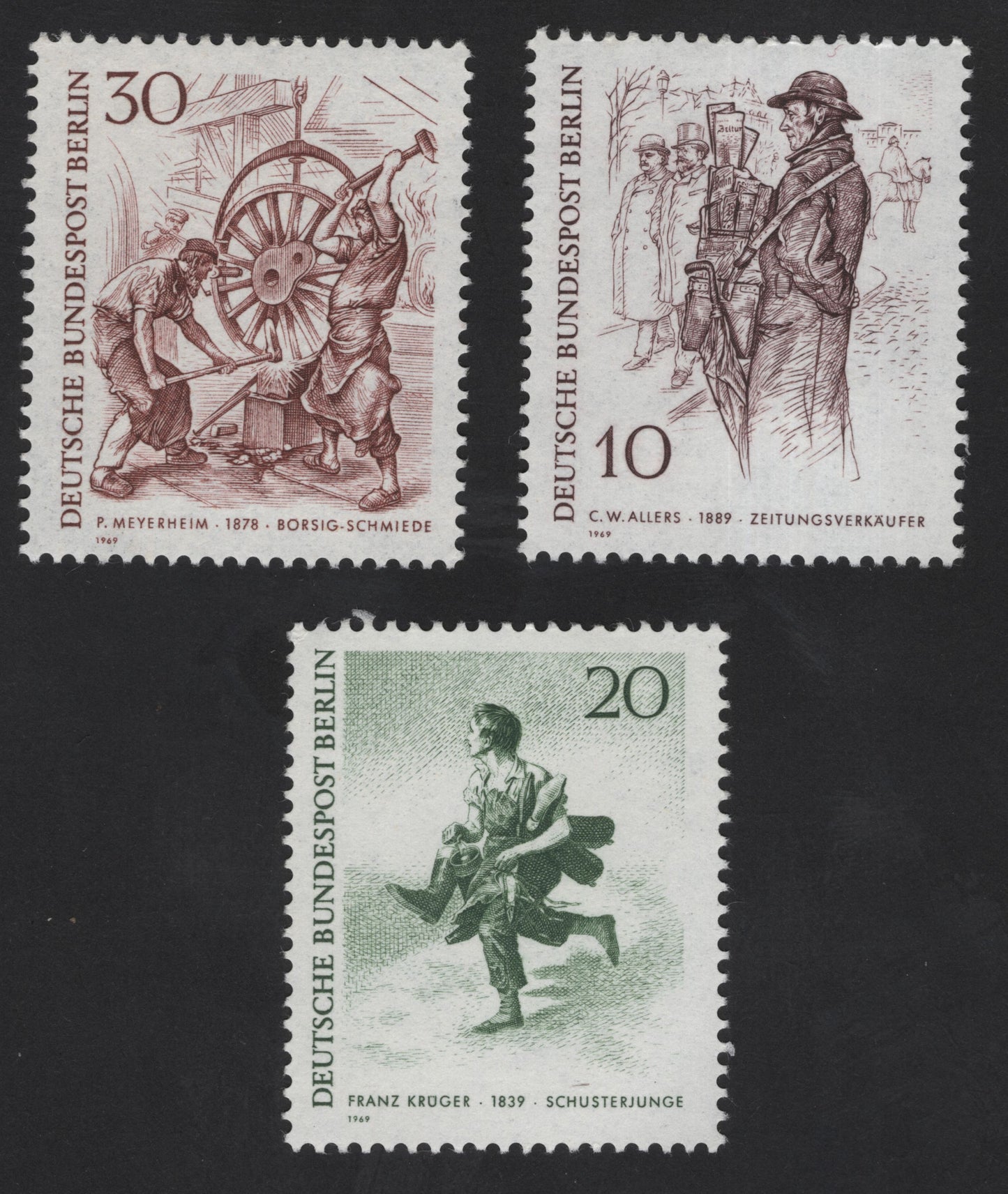 SCG12277 - Germany (Berlin) 1969 – Classic 19th Century Occupational Scenes Set