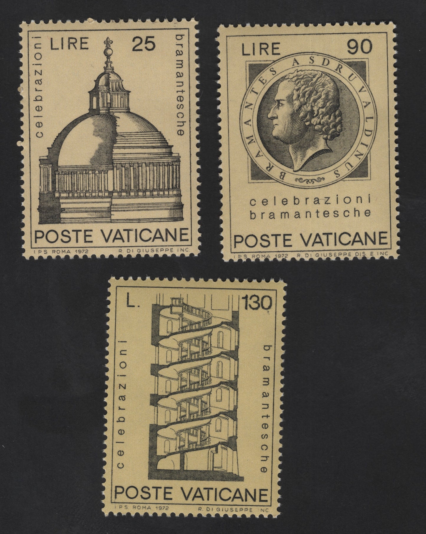 SCG12281 - Vatican City 1972 – Bramante Celebrations Architectural Set