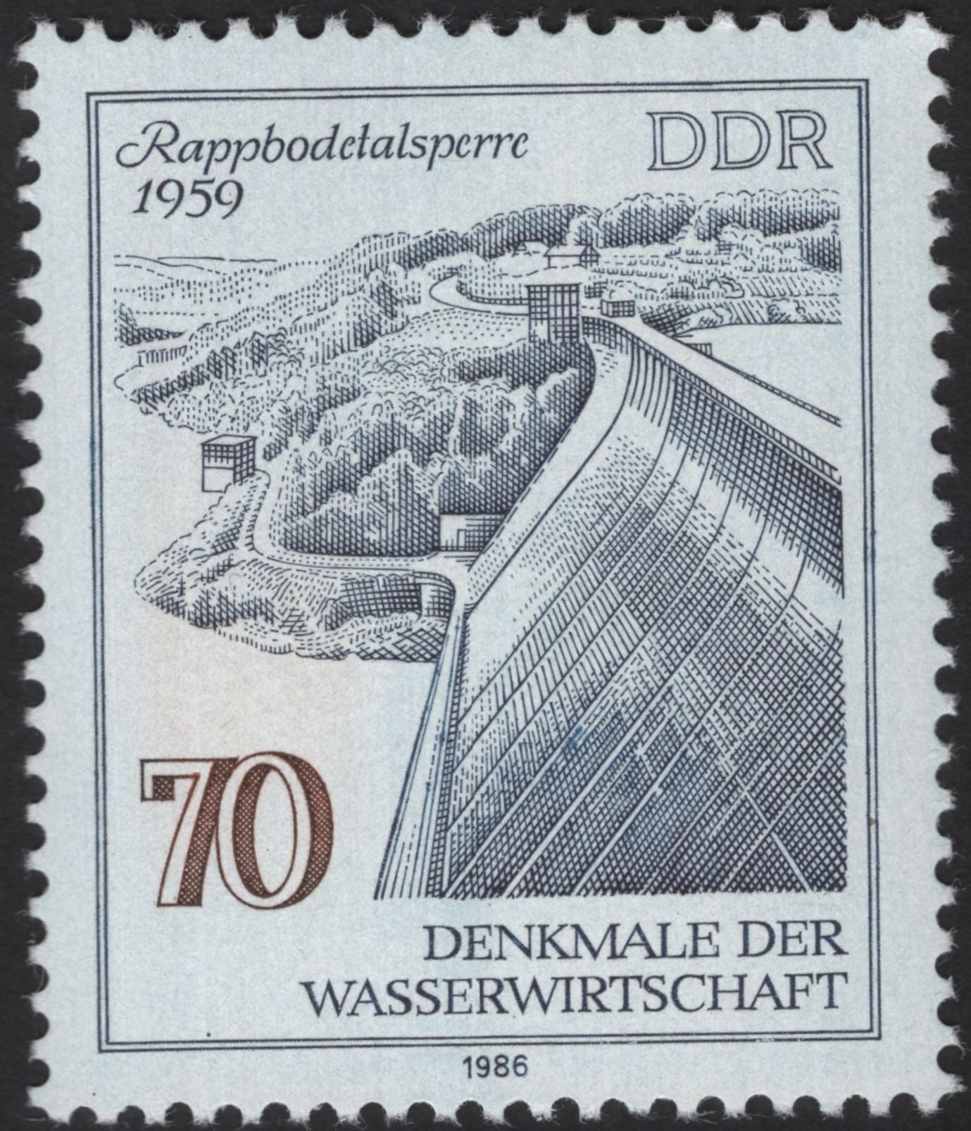 SCG12282 - East Germany (DDR) 1986 – Monuments of Water Management (Denkmäler der Wasserwirtschaft) – Set of 2