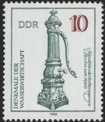 SCG12283 - DDR 1986 Architectural Monuments – Berlin Water Tower & Hand Pump (Set of 2)