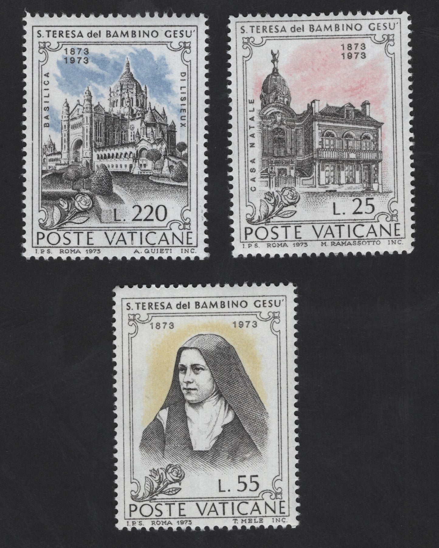SCG12278 - Vatican City 1973 – St. Teresa of the Child Jesus Centenary Set (1873–1973)