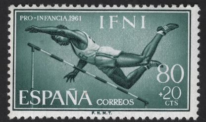 SCG12280 - Ifni (Spain) 1961 Pro-Infancia Sports Charity Set – High Jump & Football