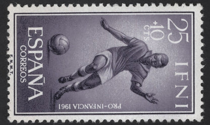 SCG12280 - Ifni (Spain) 1961 Pro-Infancia Sports Charity Set – High Jump & Football