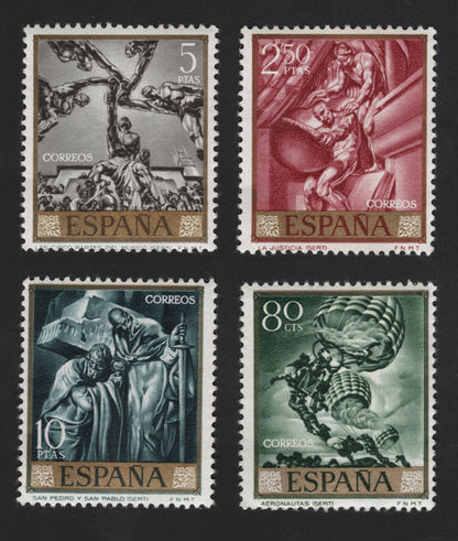 SCG12285 - Spain – 1961 Religious & Historical Art Series (Sert Designs) | Complete Set of 4