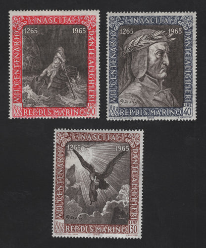 SCG12286 - San Marino 1965 – 700th Birth Anniversary of Dante Alighieri (1265–1965) Commemorative Set