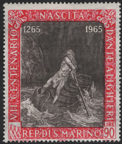 SCG12286 - San Marino 1965 – 700th Birth Anniversary of Dante Alighieri (1265–1965) Commemorative Set