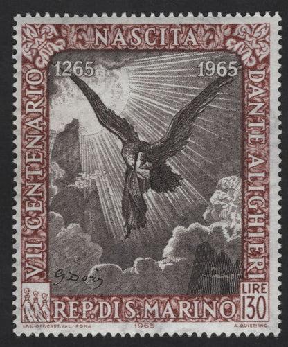 SCG12286 - San Marino 1965 – 700th Birth Anniversary of Dante Alighieri (1265–1965) Commemorative Set