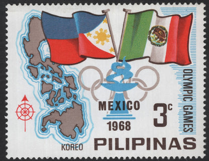 SCG12289 - 🇵🇭 Philippines – 1968 Mexico Olympic Games Airmail & Commemorative Set